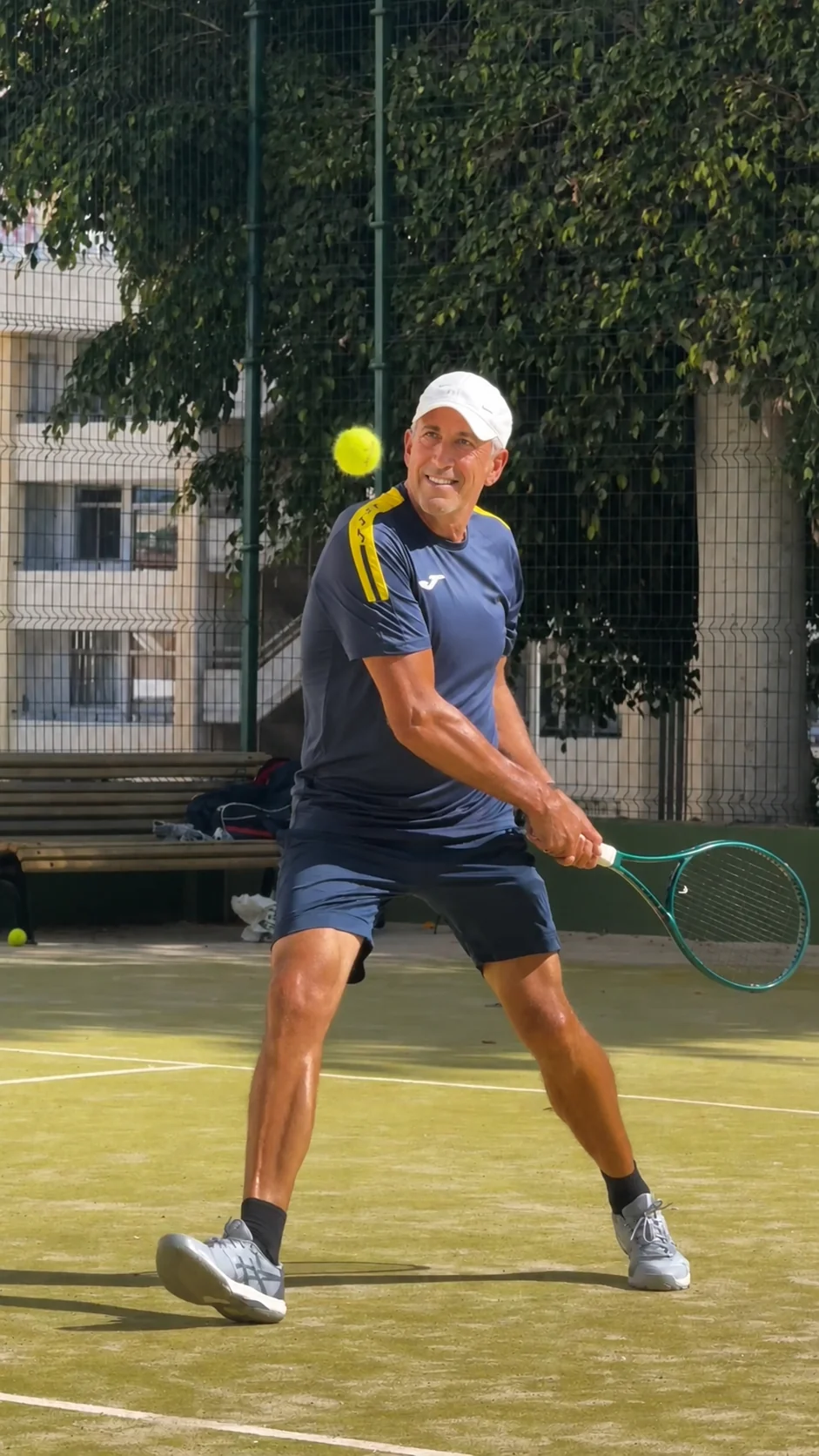 Juan Femenia disfrutando del tenis